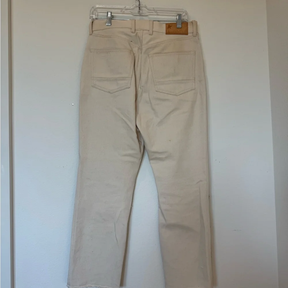 Golden Goose Cream Embellished Straight Leg Jeans - Picture 4 of 4